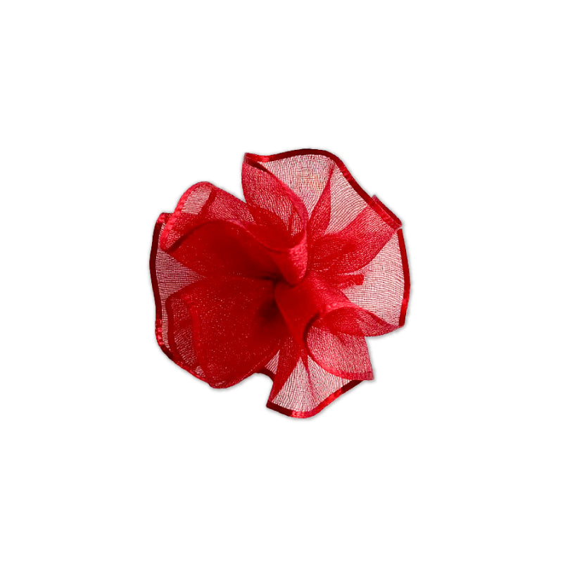 F Rose Flower | Organdy Sheer Flower Ribbon | 24mm (15/16