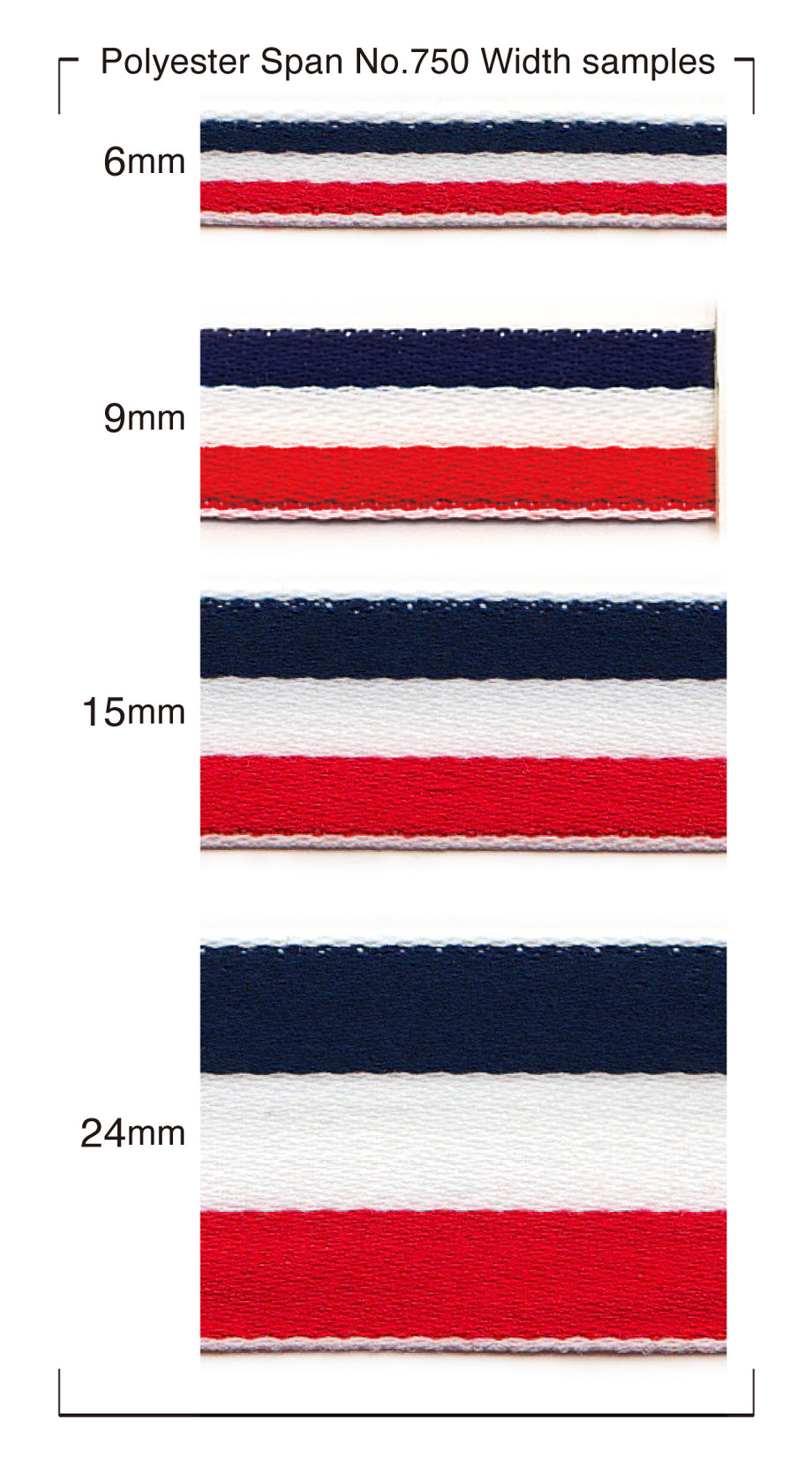Polyester Span No.750 | 9mm | Stripe | Stripe ribbon – kawasaki-ribbon