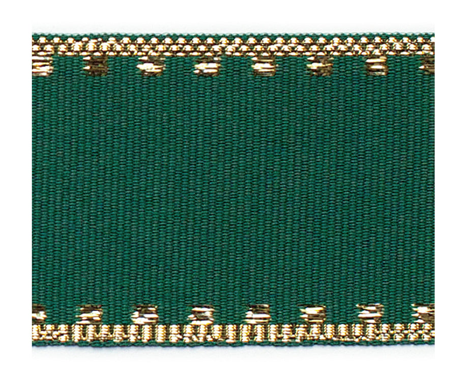 ribbonです。 Danube| Gold Metallic Edge Polyester Ribbon | 36mm (1 1/2