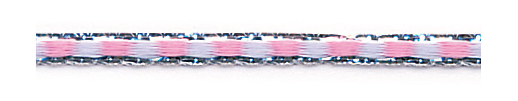 04_Pink-Light Blue(Woven with metallic silver threads)