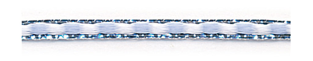 05_Light Blue-White(Woven with metallic silver threads)