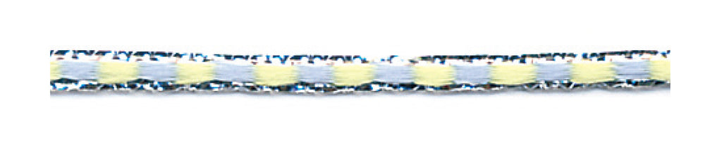 10_Light Yellow-Light Blue(Woven with metallic silver threads)