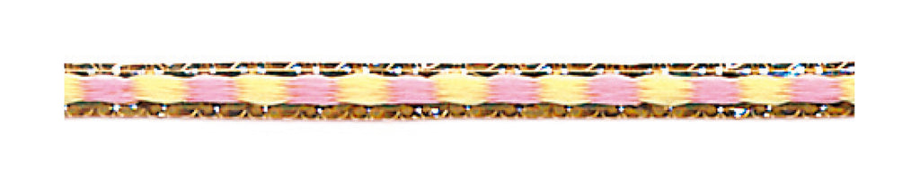 16_Pink-Light Yellow(Woven with metallic gold threads)