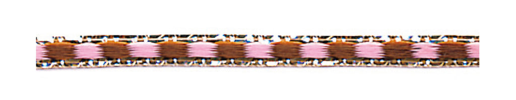 21_Brown-Pink(Woven with metallic gold threads)