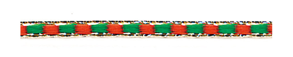 39_Red-Green(Woven with metallic gold threads)